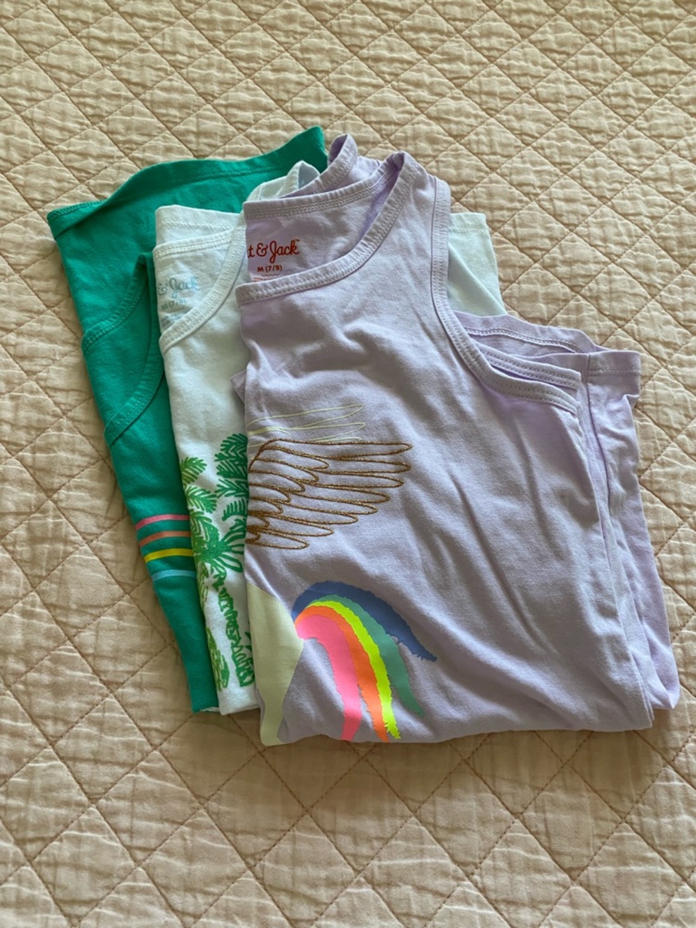 Girls Tank Top Bundle with Rainbow & Graphic Prints